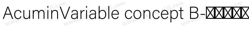 AcuminVariable concept B字体转换